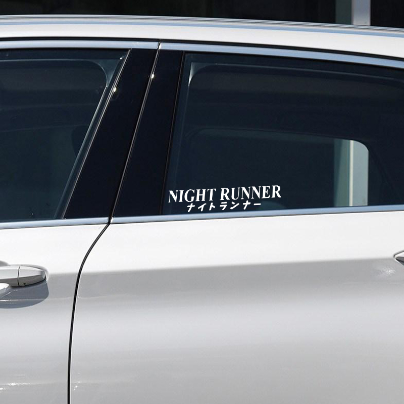 G004 20x4CM Car Sticker NIGHT  - Runners Gear ulasan dan harga