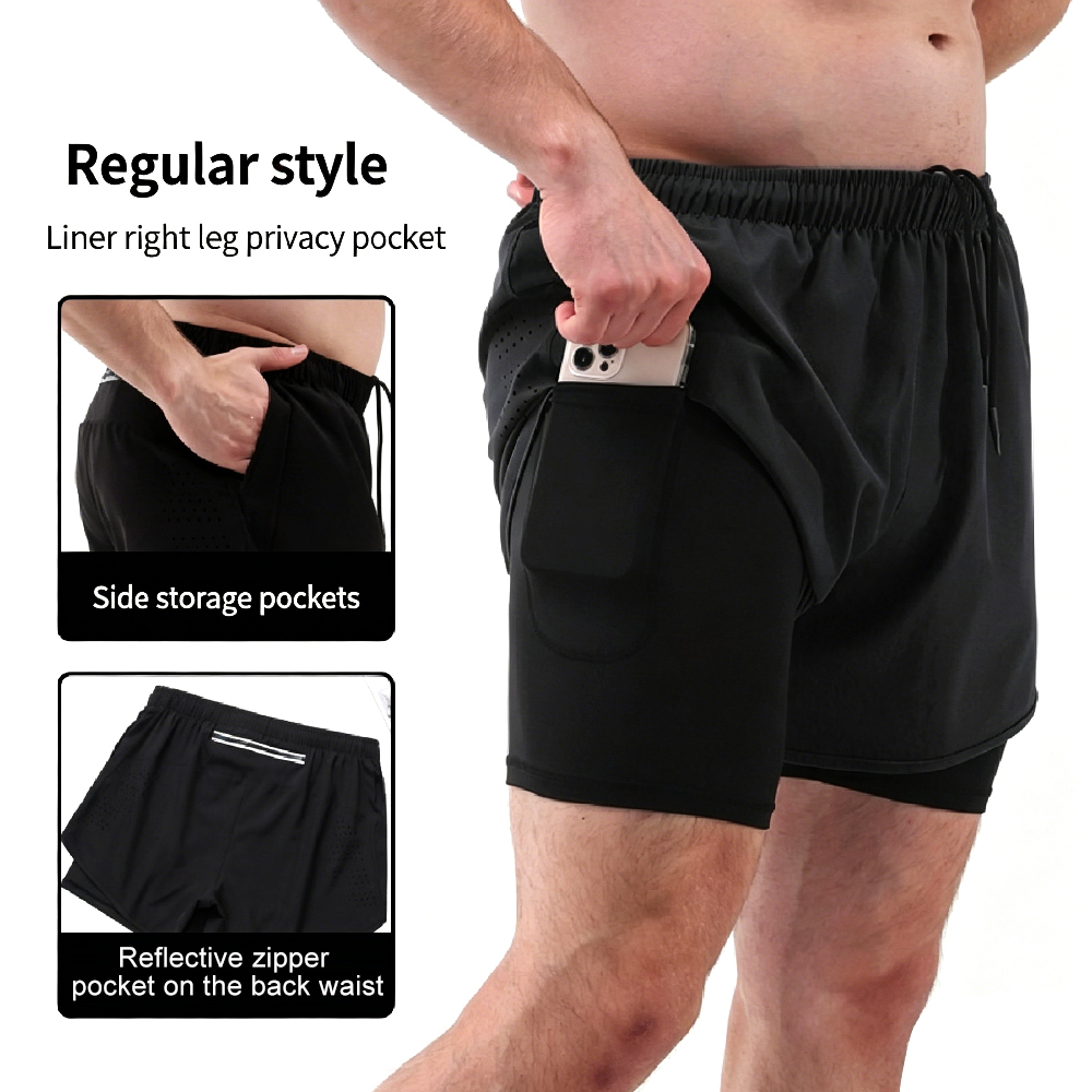 High-Waist 2-in-1 Running Shor - High And Running Gear ulasan dan harga
