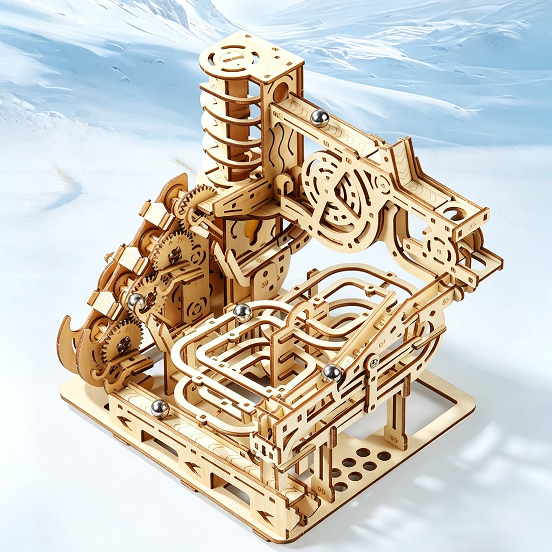 3D Wooden Puzzle Mechanical Ma - Running Gear Track ulasan dan harga