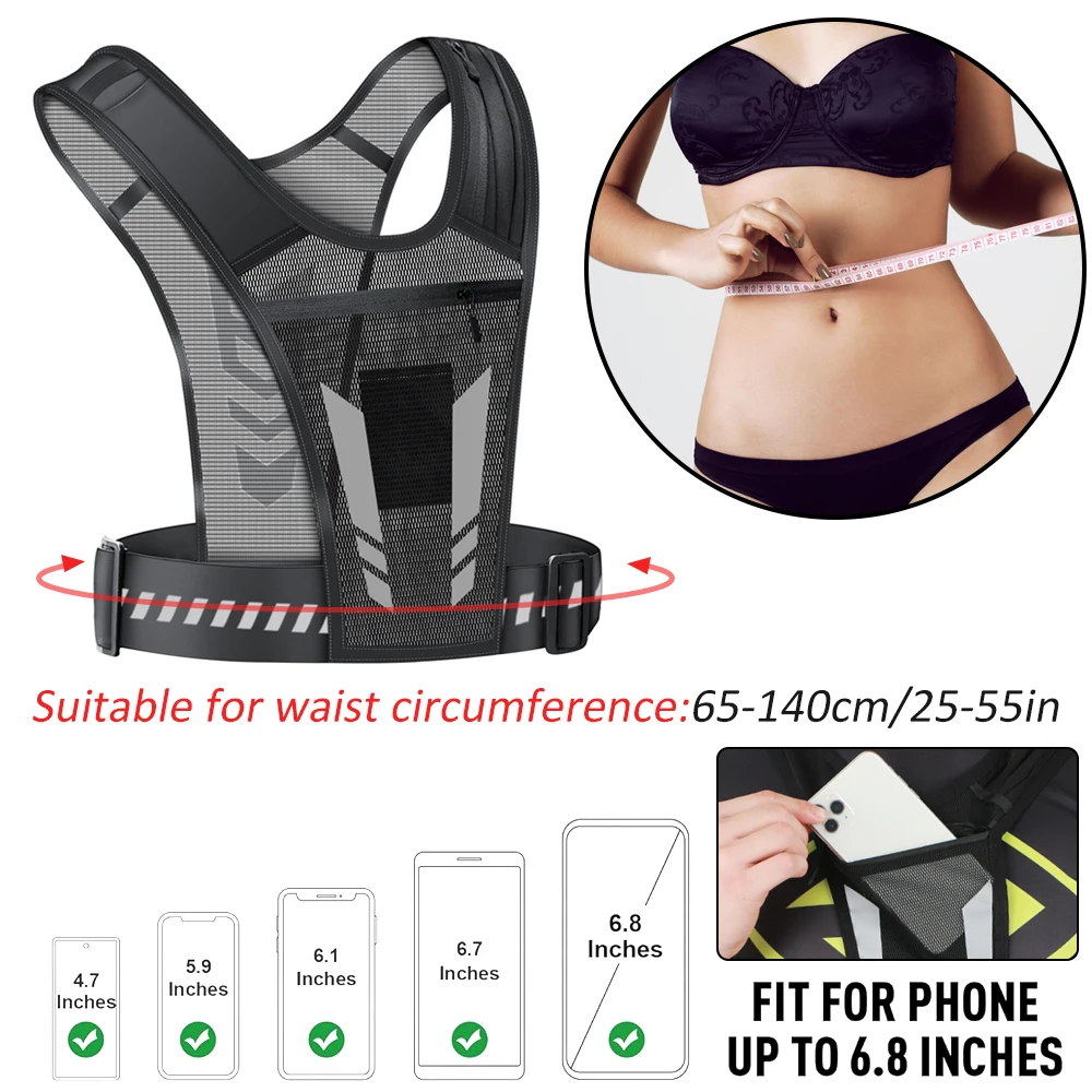 Reflective Running Vest with P - Running Gear For Your Phone ulasan dan harga